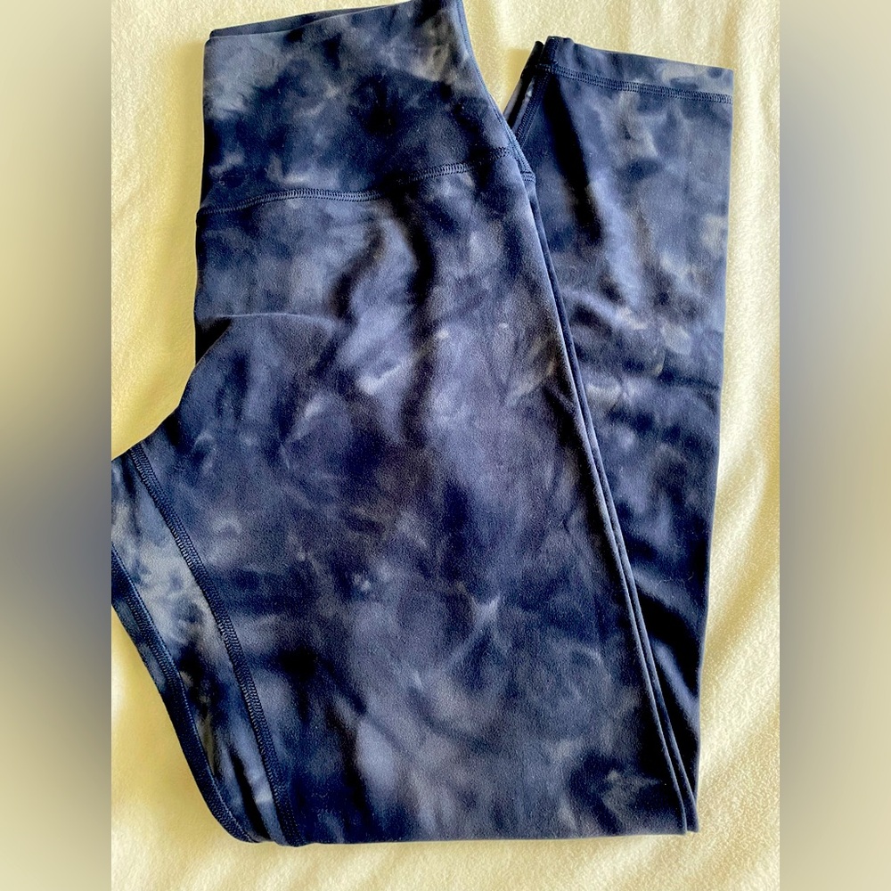 Lululemon align diamond dye Asphalt grey true navy size 8